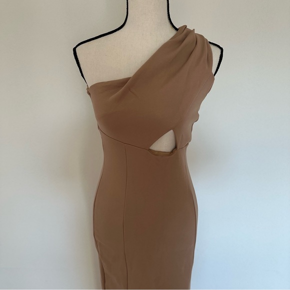 NWOT Lovers + Friends Stacey Dress Size Small Formal Long Brown Tan Dress - Picture 10 of 10